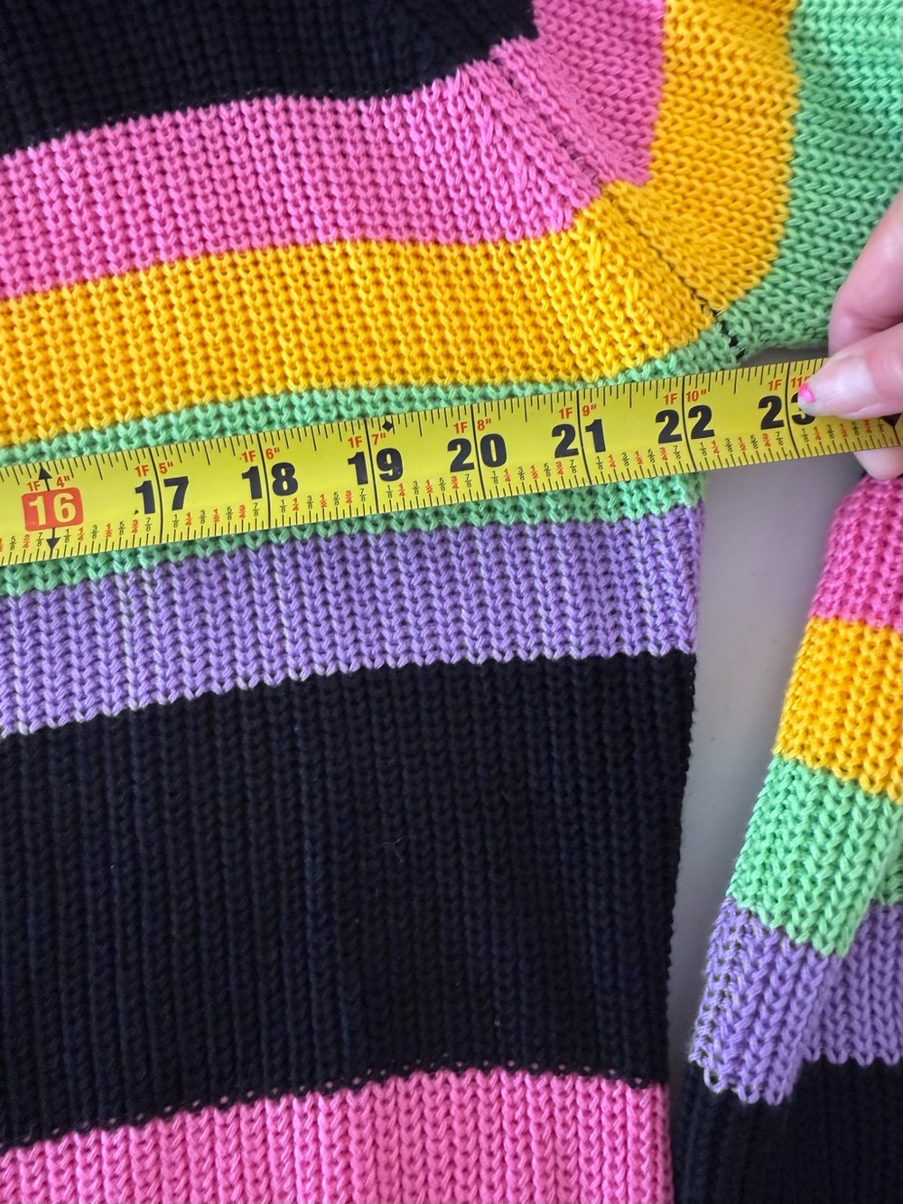 Killstar Good Vibes Knit Sweater Dress Rainbow Distressed Off Shoulder NWT XXL - Picture 11 of 13